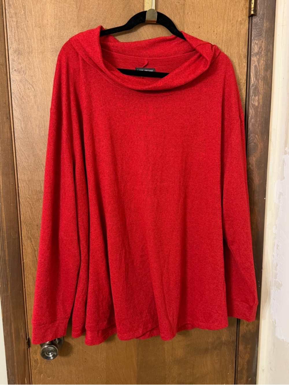 Lane Bryant 26/28 Red Cowl-Neck Sweater